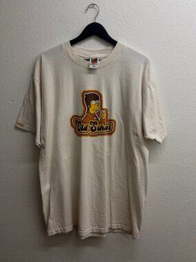 The Simpsons Old School graphic tee cream XL